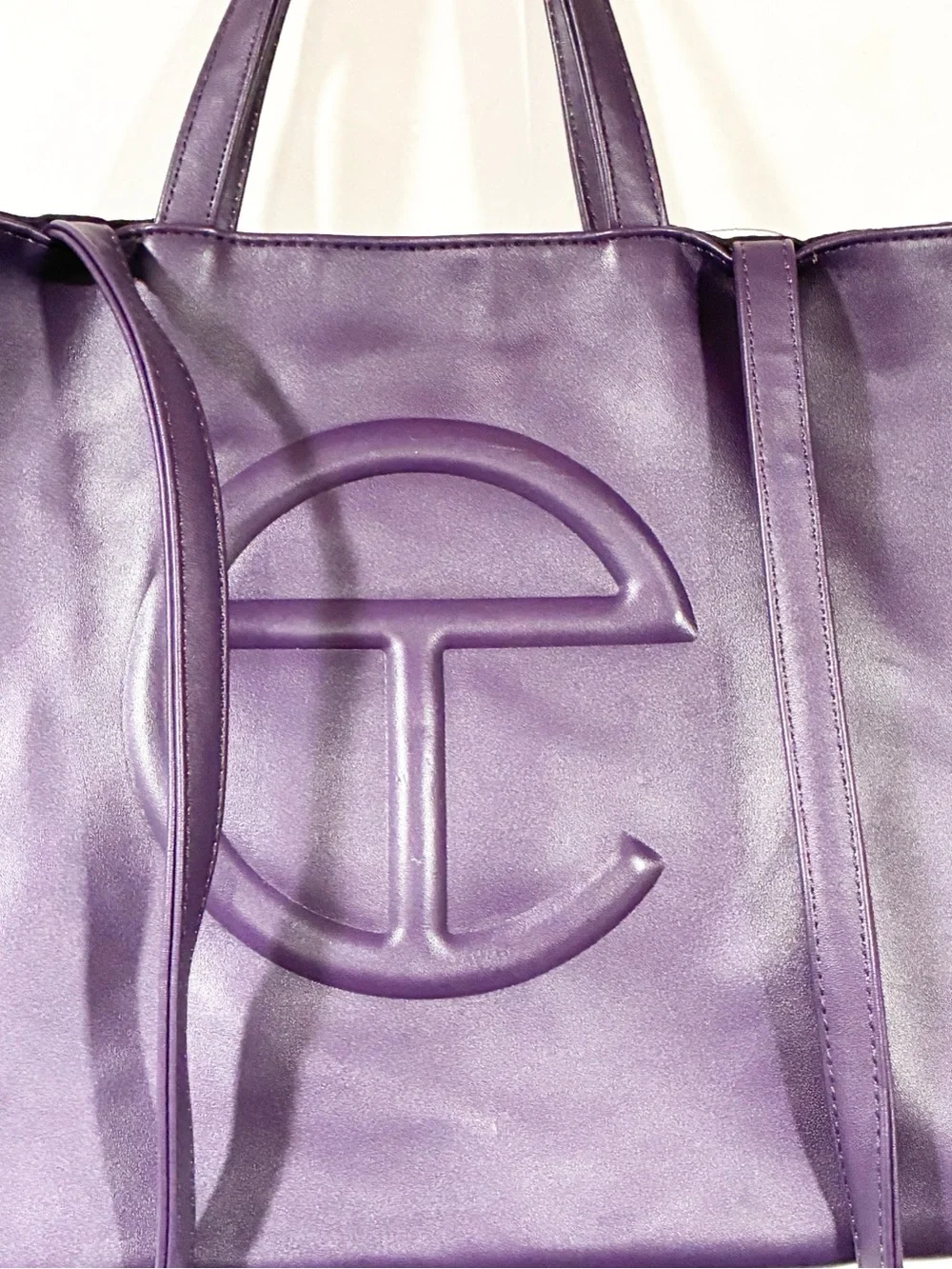 Telfar Large Shopping Bag Grape Purple Tote Handbag Shoulderbag